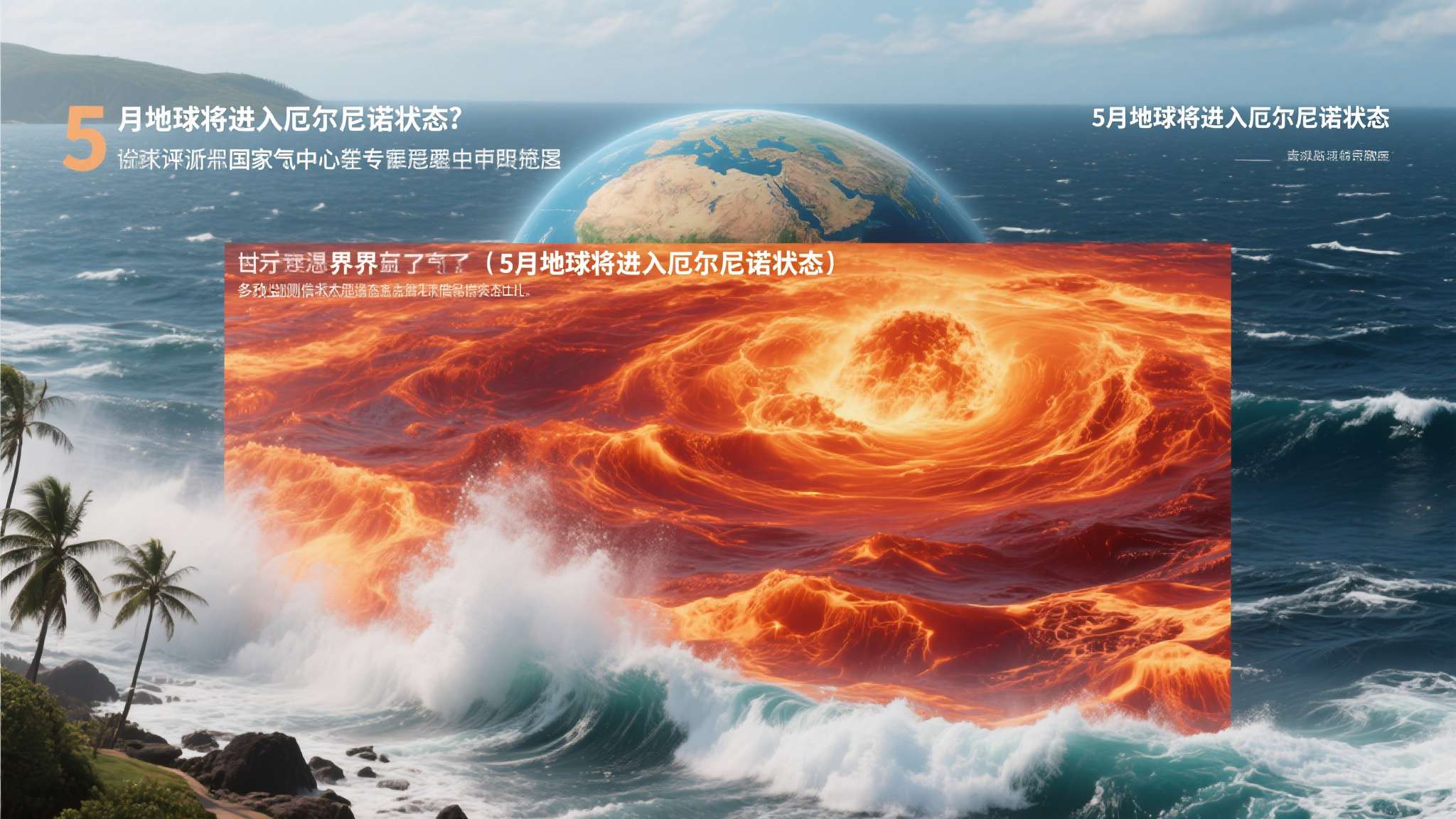 地球或将迎超级厄尔尼诺 针对外界广泛流传的"5月地球将进入厄尔尼诺状态"这一预判,国家气候中心的专家明确